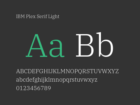 IBM Plex Serif Light