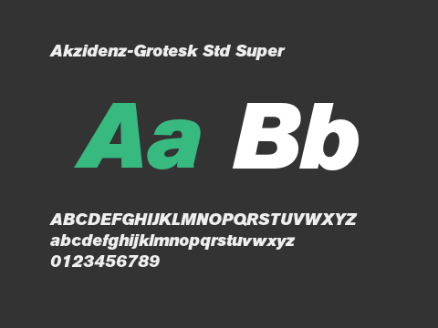 Akzidenz-Grotesk Std Super