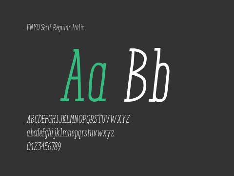 ENYO Serif Regular Italic