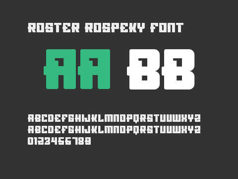 Roster Rospeky Font