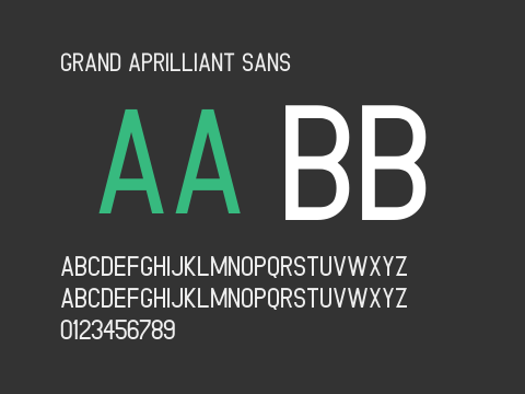 Grand Aprilliant Sans