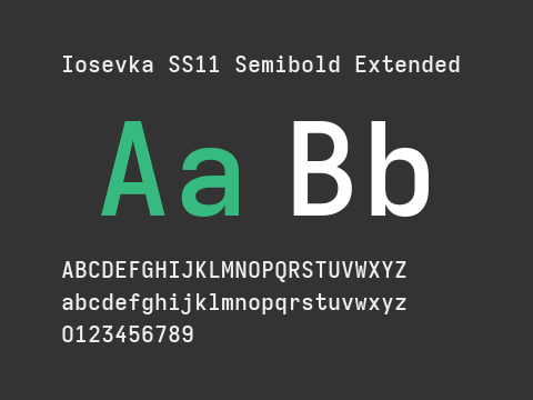 Iosevka SS11 Semibold Extended