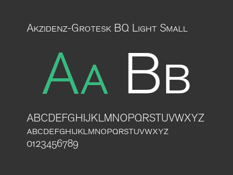 Akzidenz-Grotesk BQ Light Small