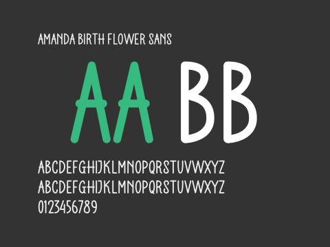 Amanda Birth Flower Sans