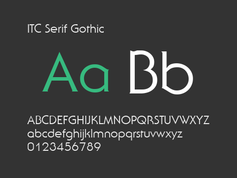 ITC Serif Gothic