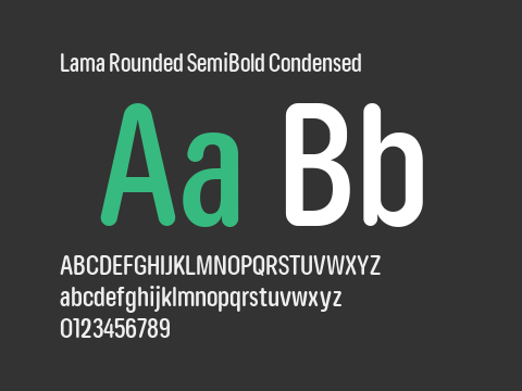 Lama Rounded SemiBold Condensed