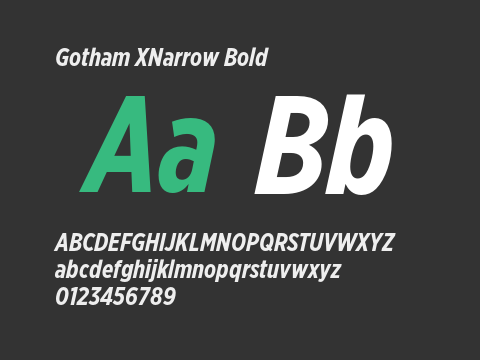 Gotham XNarrow Bold