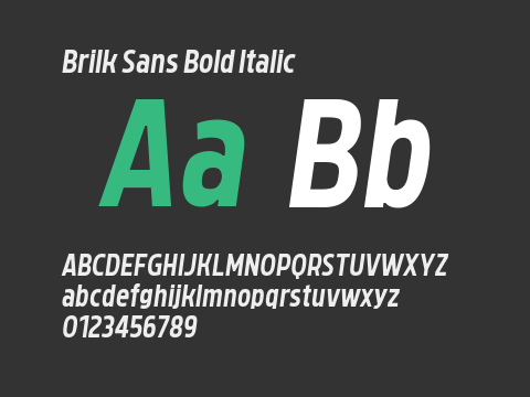 Brilk Sans Bold Italic