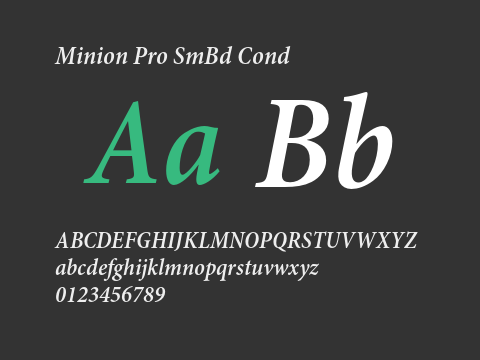 Minion Pro SmBd Cond