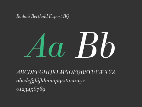 Bodoni Berthold Expert BQ