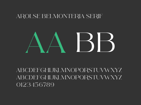 Arolse Belmonteria Serif