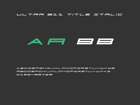 Ultra 911 Title Italic