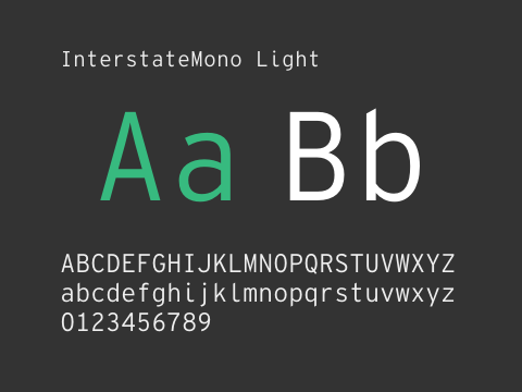 InterstateMono Light