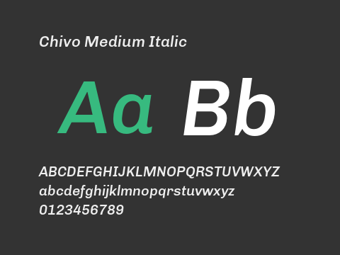 Chivo Medium Italic