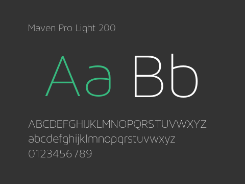 Maven Pro Light 200