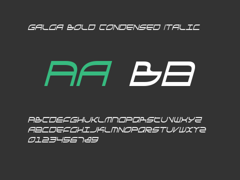 Galga Bold Condensed Italic