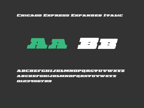 Chicago Express Expanded Italic