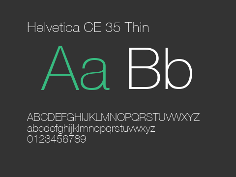 Helvetica CE 35 Thin