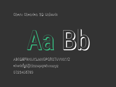 Charu Chandan 3D Unicode