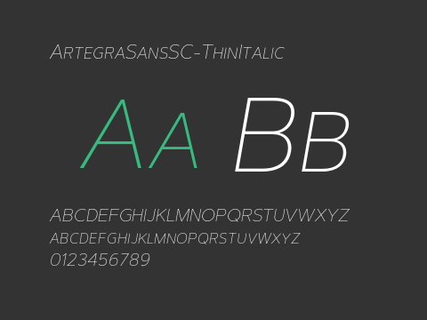 ArtegraSansSC-ThinItalic