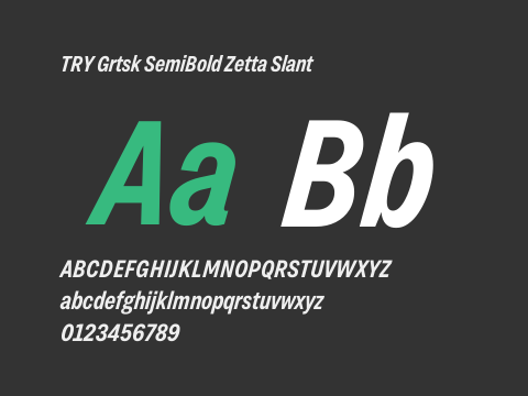 TRY Grtsk SemiBold Zetta Slant