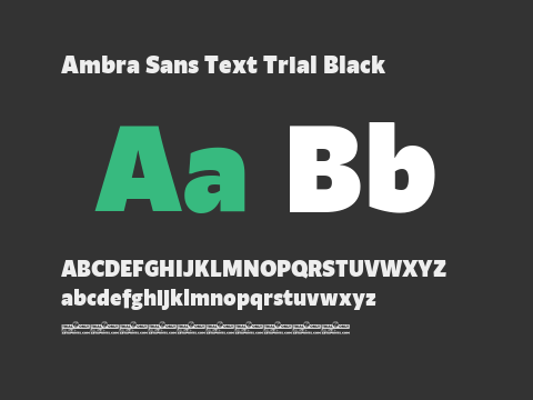 Ambra Sans Text Trial Black