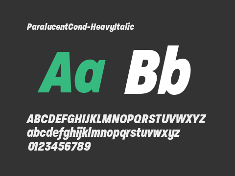 ParalucentCond-HeavyItalic