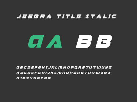 Jeebra Title Italic