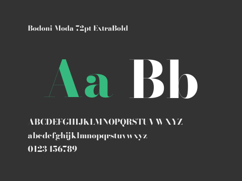 Bodoni Moda 72pt ExtraBold