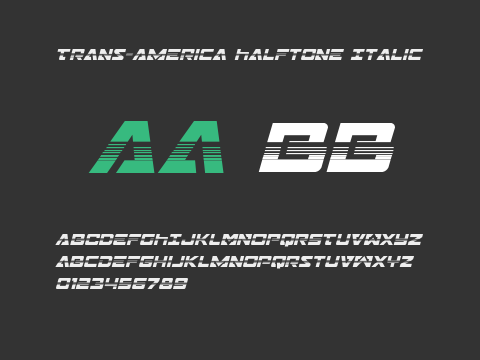 Trans-America Halftone Italic