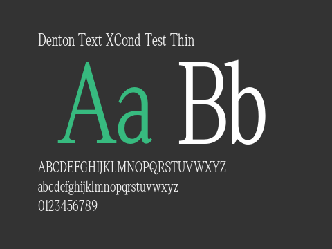 Denton Text XCond Test Thin