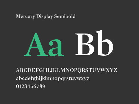 Mercury Display Semibold