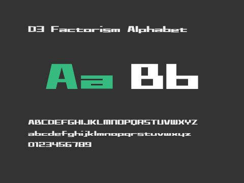 D3 Factorism Alphabet