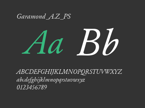 Garamond_A.Z_PS