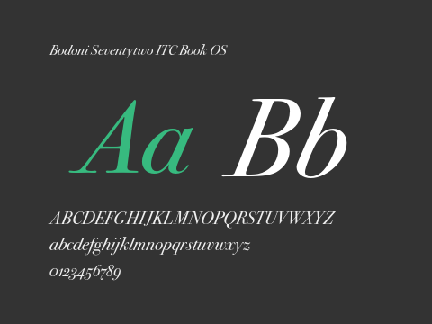 Bodoni Seventytwo ITC Book OS