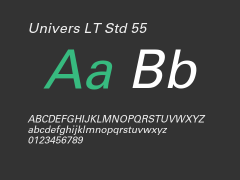 Univers LT Std 55