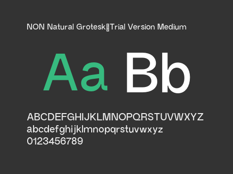 NON Natural Grotesk_Trial Version Medium