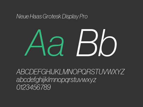 Neue Haas Grotesk Display Pro