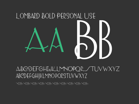 Lombard Bold Personal Use