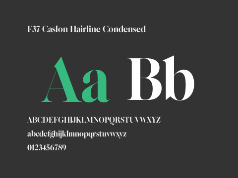 F37 Caslon Hairline Condensed