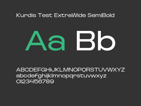 Kurdis Test ExtraWide SemiBold