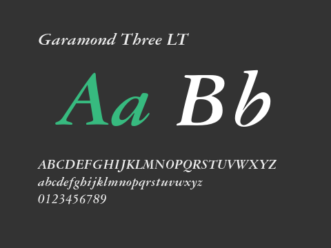 Garamond Three LT