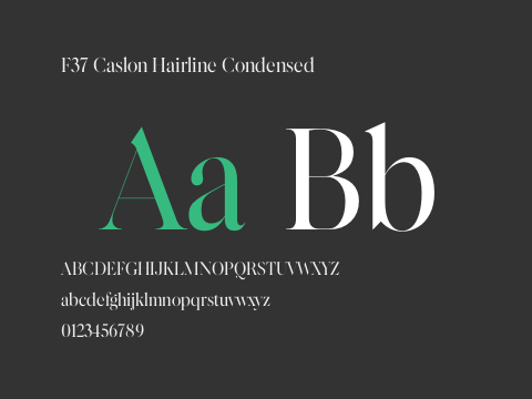 F37 Caslon Hairline Condensed