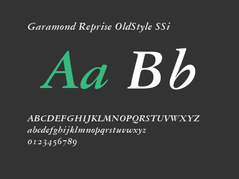 Garamond Reprise OldStyle SSi