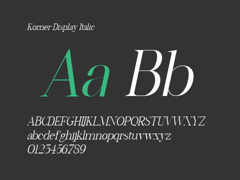 Korner Display Italic