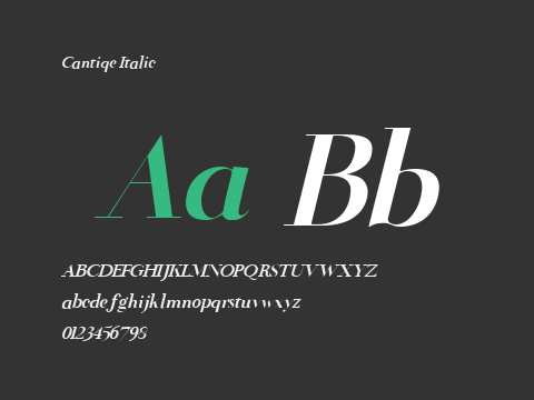 Cantiqe Italic