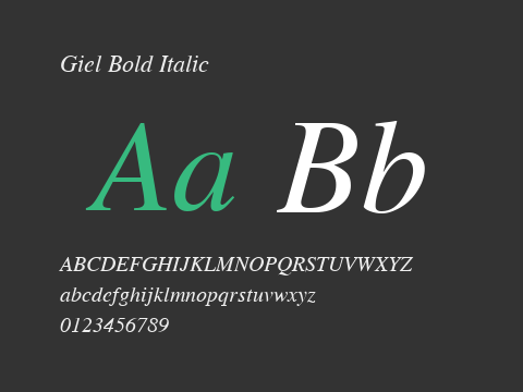 Giel Bold Italic