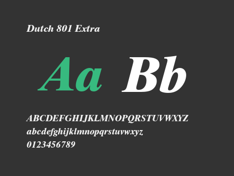 Dutch 801 Extra