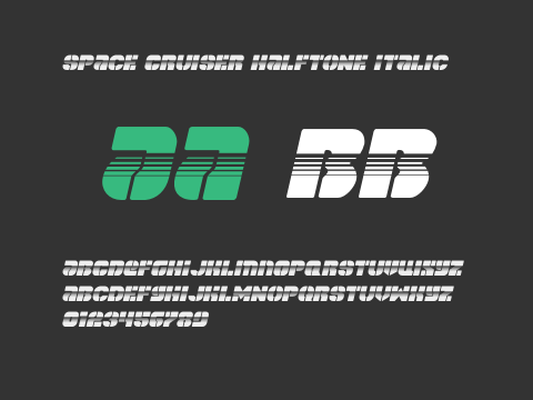 Space Cruiser Halftone Italic