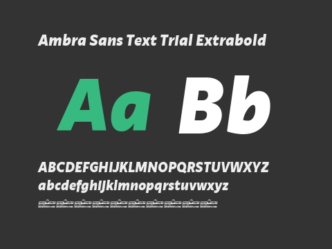 Ambra Sans Text Trial Extrabold